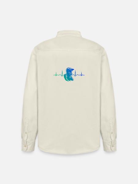 Iconisches Motocross Motiv - Relaxed Fit Unisex Organic Hemd von Stanley/Stella - Natur