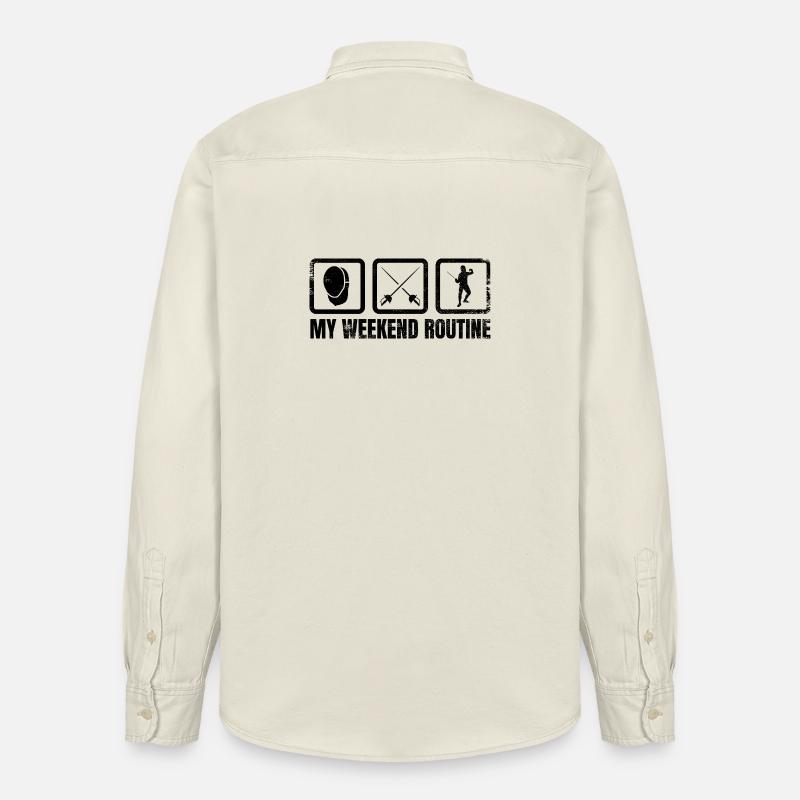 Ma routine du week-end - Chemise unisexe coupe décontractée bio Stanley/Stella - écru doux