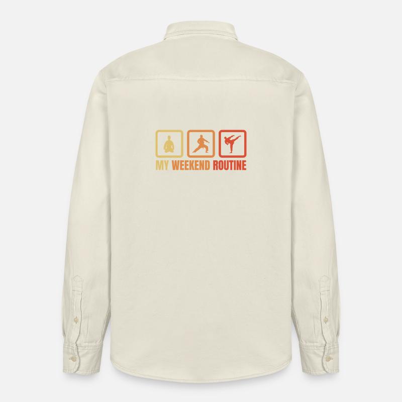 Routine du week-end de karateka - Chemise unisexe coupe décontractée bio Stanley/Stella - écru doux