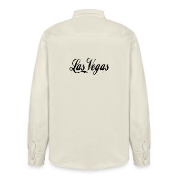 Las Vegas - couleur personnalisable - Chemise unisexe coupe décontractée bio Stanley/Stella - écru doux - Dos - AI Model Male 178 light (178cm)