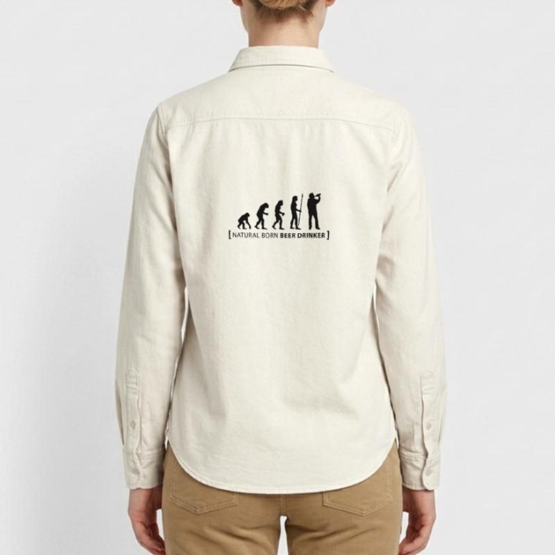evolution_beer_drinker Chemise unisexe coupe décontractée bio Stanley/Stella