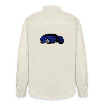 Sports Car - Sports Car - Coupé - Relaxed Fit Unisex Organic Shirt by Stanley/Stella - soft Ecru - Back - AI Model Male 178 light (178cm)