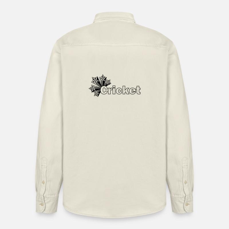 Cricket-Text mit Sternen - Relaxed Fit Unisex Organic Hemd von Stanley/Stella - Natur