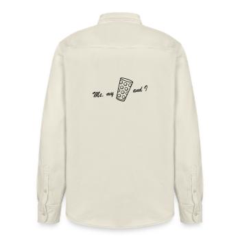 Me my Dubbeglas and I - Relaxed Fit Unisex Organic Hemd von Stanley/Stella - Natur - Hinten - AI Model Male 178 light (178cm)
