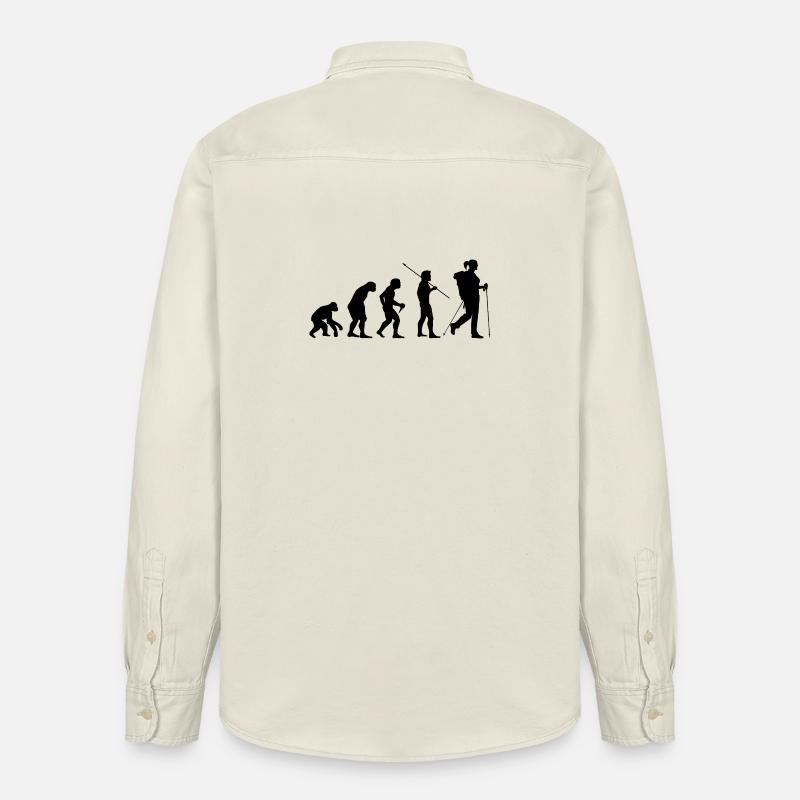 Femme randonneuse Evolution - Chemise unisexe coupe décontractée bio Stanley/Stella - écru doux