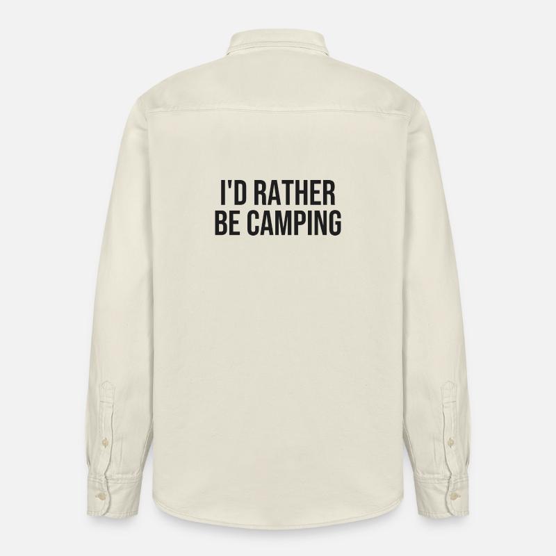 Lieber Camping als Drinnen - Relaxed Fit Unisex Organic Hemd von Stanley/Stella - Natur