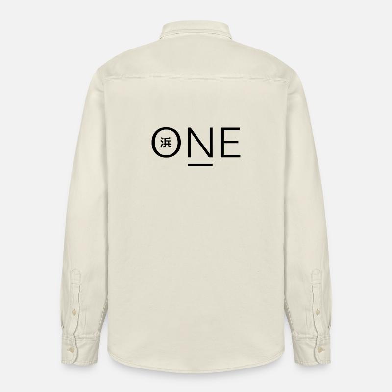 ONE logo - Chemise unisexe coupe décontractée bio Stanley/Stella - écru doux
