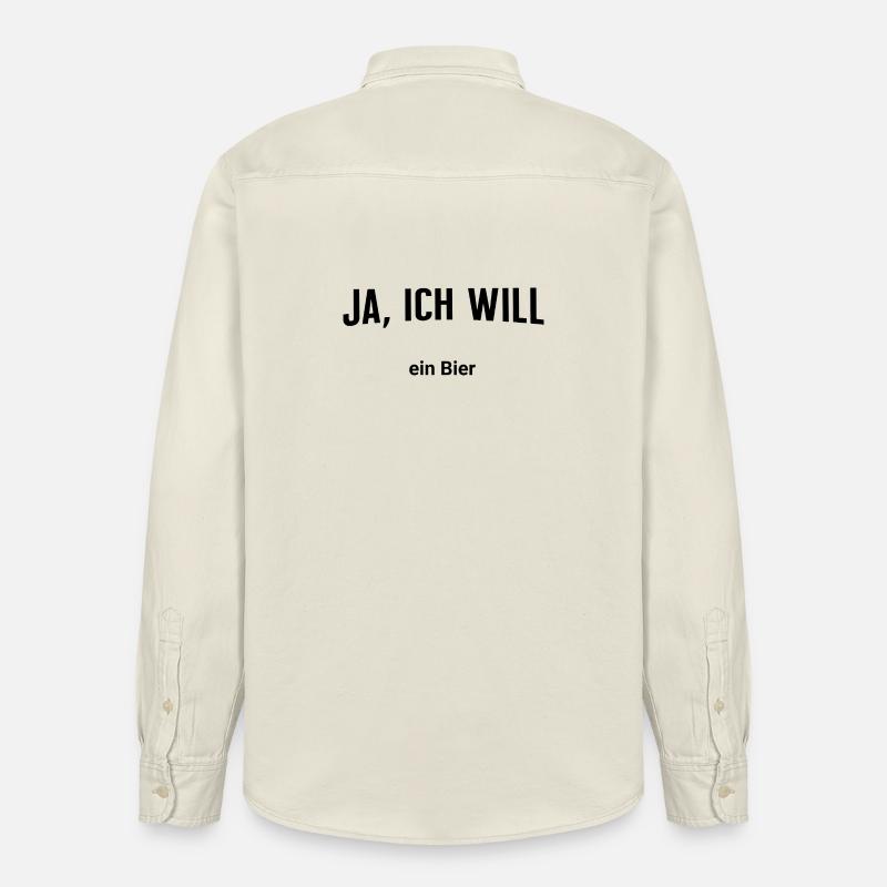 Ja, ich will - Ein Bier - Relaxed Fit Unisex Organic Hemd von Stanley/Stella - Natur