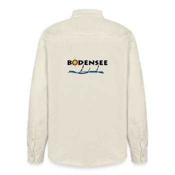 Bodensee - Sonnen T-Shirt - Relaxed Fit Unisex Organic Hemd von Stanley/Stella - Natur - Hinten - AI Model Male 178 light (178cm)