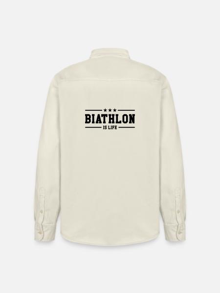 Biathlon is life - Relaxed Fit Unisex Organic Shirt by Stanley/Stella - soft Ecru