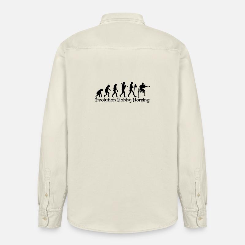 Evolution Hobby Horsing (noir) - Chemise unisexe coupe décontractée bio Stanley/Stella - écru doux