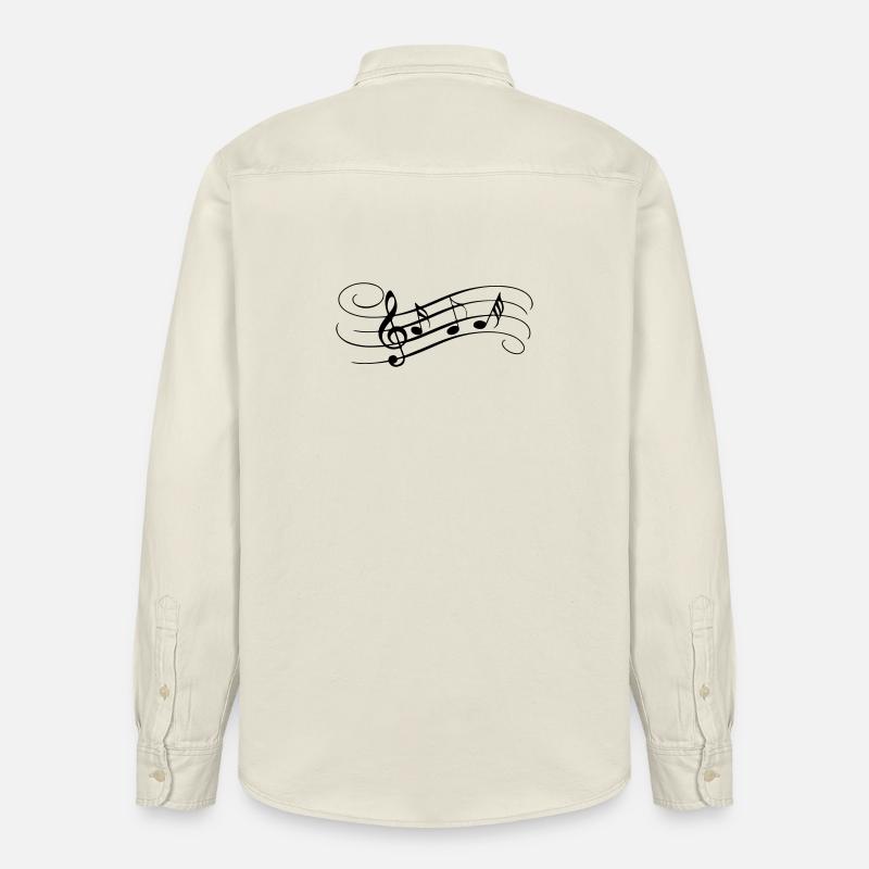 Envolée de notes - Chemise unisexe coupe décontractée bio Stanley/Stella - écru doux