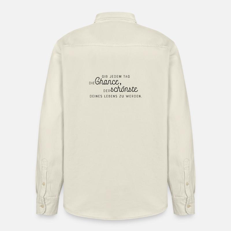 Abstrakte Farbexplosion auf Leinwand - Relaxed Fit Unisex Organic Hemd von Stanley/Stella - Natur