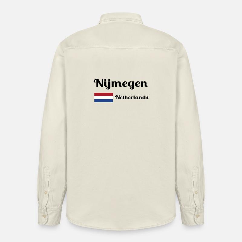 Nimègue, Pays-Bas - Imprimés élégants - Chemise unisexe coupe décontractée bio Stanley/Stella - écru doux