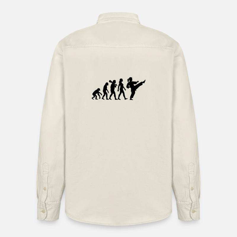 Karate Evolution - Relaxed Fit Unisex Organic Shirt by Stanley/Stella - soft Ecru