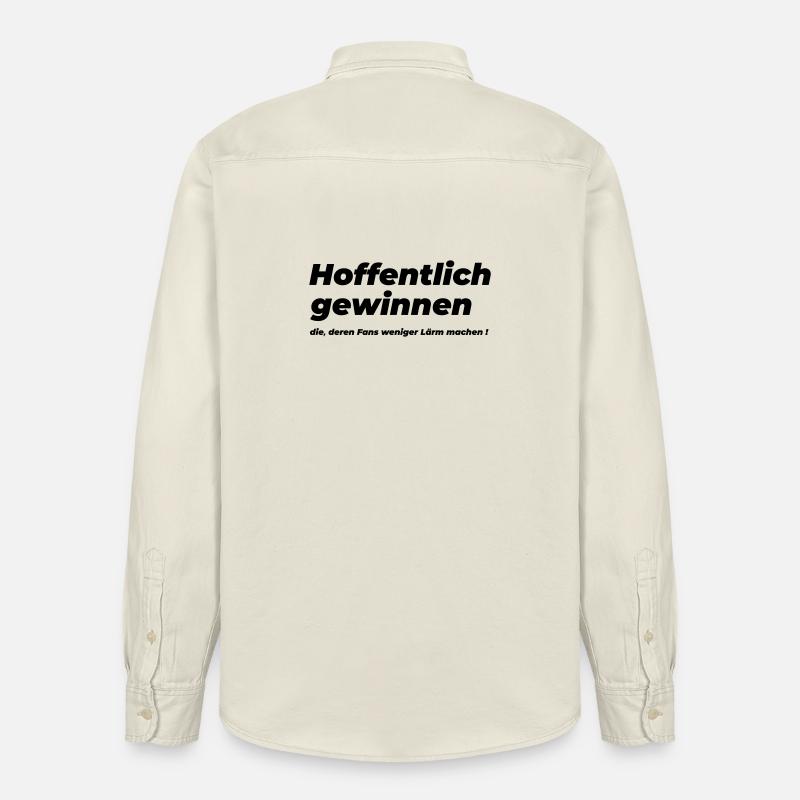 Hoffentlich gewinnen - Relaxed Fit Unisex Organic Hemd von Stanley/Stella - Natur