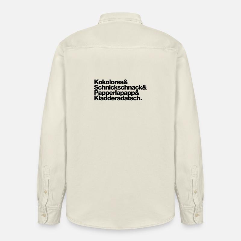 Kokolores Schnickschnack Papperlapapp - Relaxed Fit Unisex Organic Hemd von Stanley/Stella - Natur