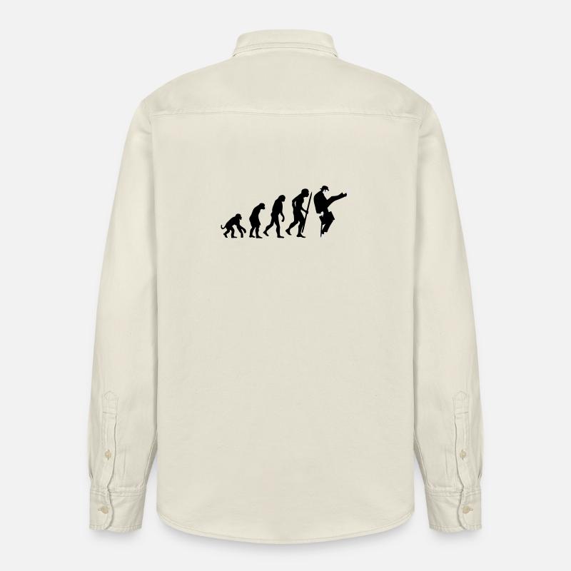 Evolution of silly walks - Chemise unisexe coupe décontractée bio Stanley/Stella - écru doux