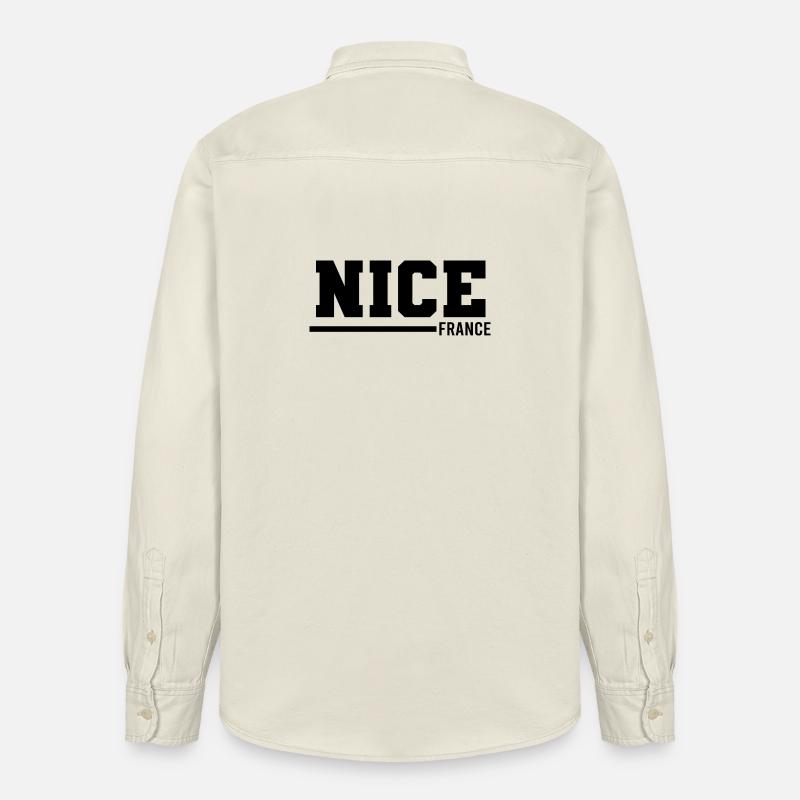 Nizza | Frankreich - Relaxed Fit Unisex Organic Hemd von Stanley/Stella - Natur