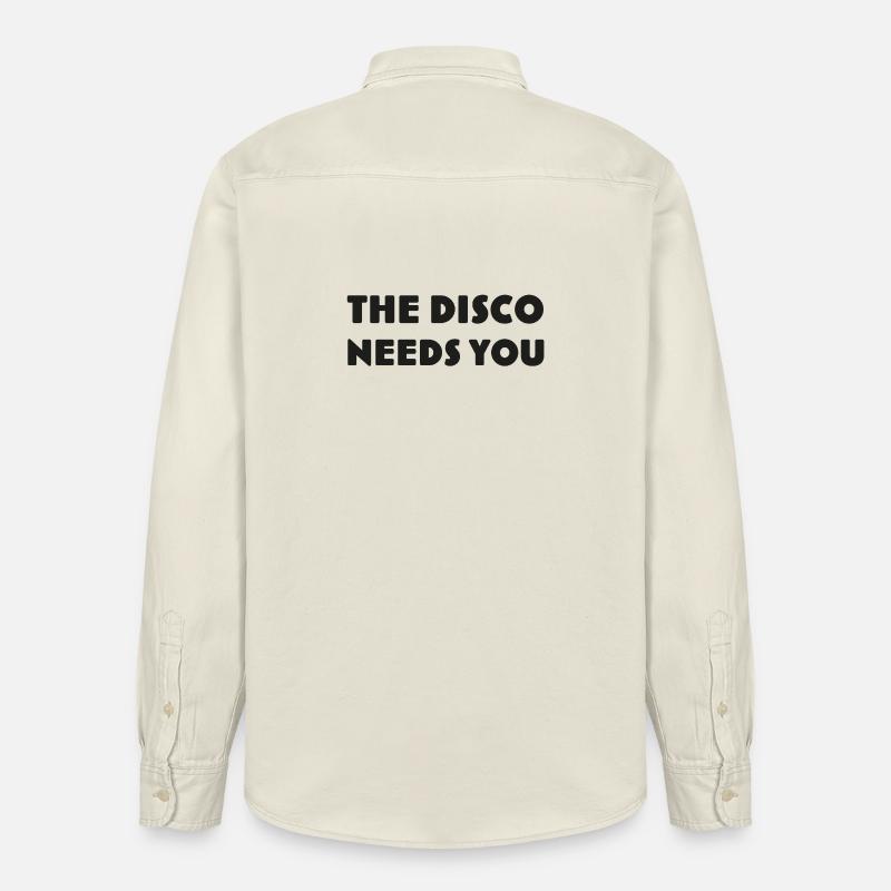 Disco, die dich DISCO-NEEDS-YOU ruft - Relaxed Fit Unisex Organic Hemd von Stanley/Stella - Natur