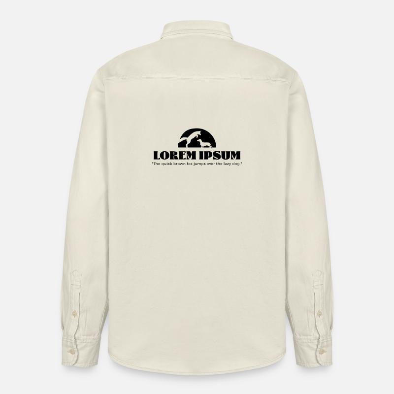 LoremIpsum – the quick brown fox ... - Relaxed Fit Unisex Organic Hemd von Stanley/Stella - Natur