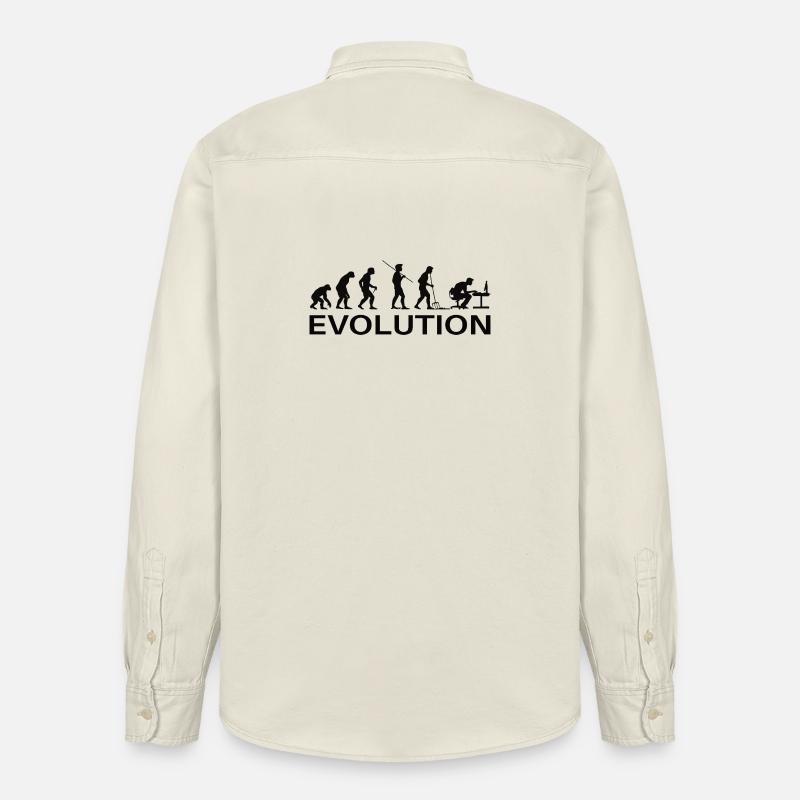 Evolution Gamer | Computer Freak Nerd PC - Relaxed Fit Unisex Organic Hemd von Stanley/Stella - Natur