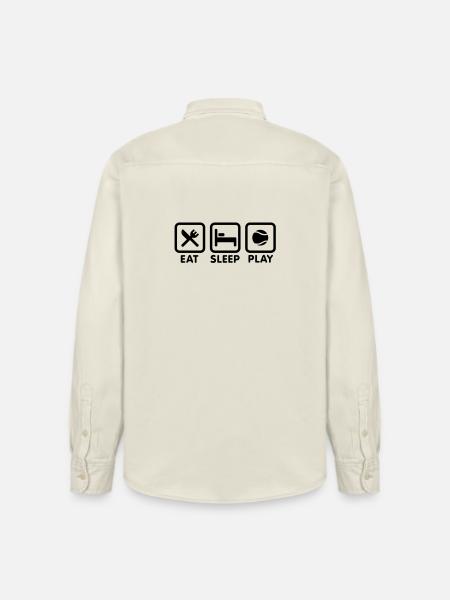 Eat Sleep Play Tennis - Relaxed Fit Unisex Organic Shirt by Stanley/Stella - soft Ecru