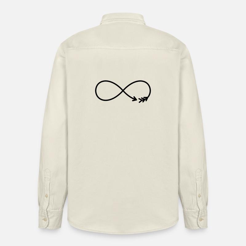 Unendlichkeitszeichen Pfeil Geschenk Liebe - Relaxed Fit Unisex Organic Hemd von Stanley/Stella - Natur