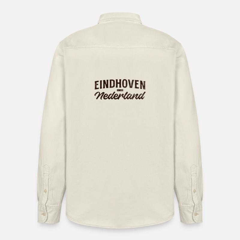Eindhoven Nederland Script Logo - Chemise unisexe coupe décontractée bio Stanley/Stella - écru doux