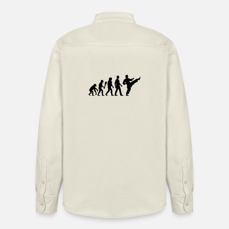 Karaté Évolution - Chemise unisexe coupe décontractée bio Stanley/Stella - écru doux