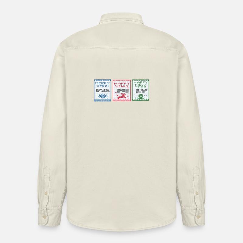 Merry Christmas - Relaxed Fit Unisex Organic Hemd von Stanley/Stella - Natur