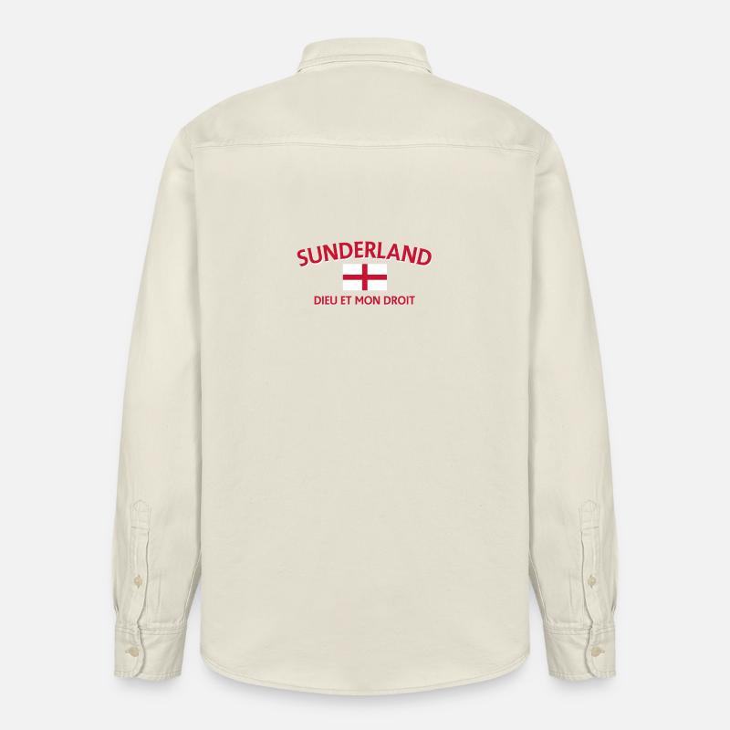 Drapeau de Sunderland Devise Écusson - Chemise unisexe coupe décontractée bio Stanley/Stella - écru doux