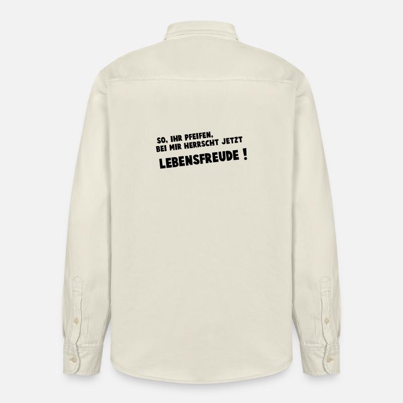 Lebensfreude - Relaxed Fit Unisex Organic Hemd von Stanley/Stella - Natur