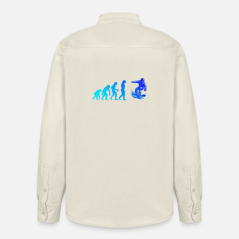 Modernes Snowboard Artwork - Relaxed Fit Unisex Organic Hemd von Stanley/Stella - Natur