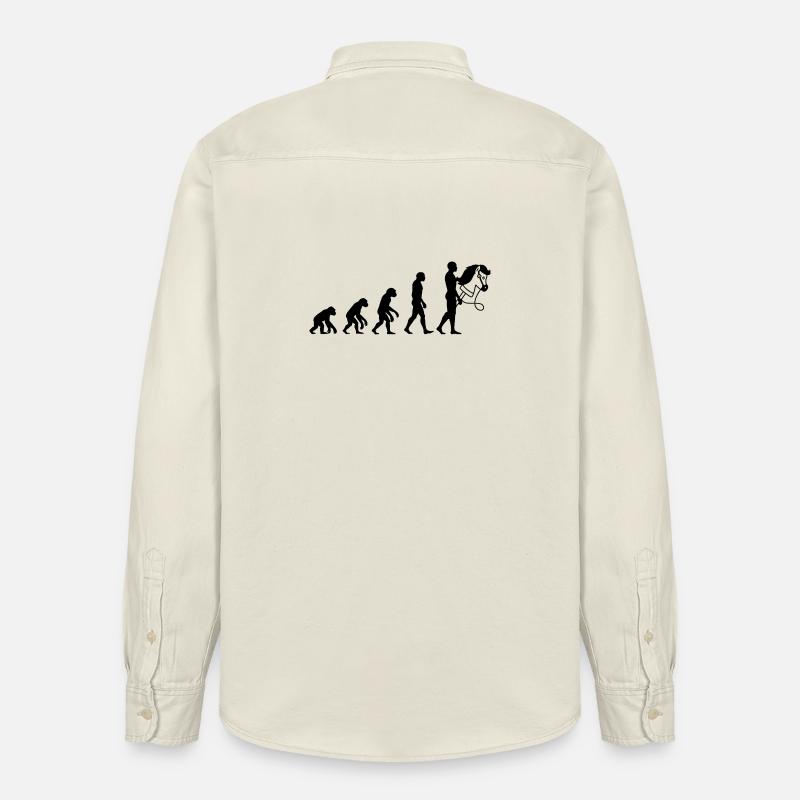 EVOLUTION HOBBYHORSING! STECKENPFERD LIEBE - Relaxed Fit Unisex Organic Hemd von Stanley/Stella - Natur