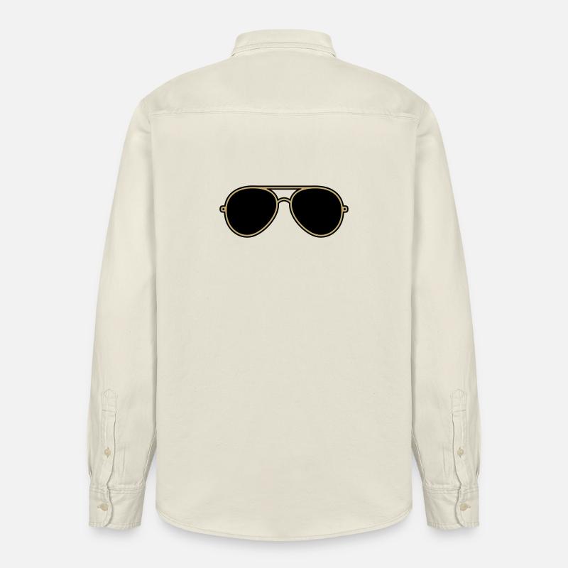 Ikoniske guld- og sorte pilotbriller - Stanley/Stella unisex skjorte afslappet pasform økologisk - blød ecru