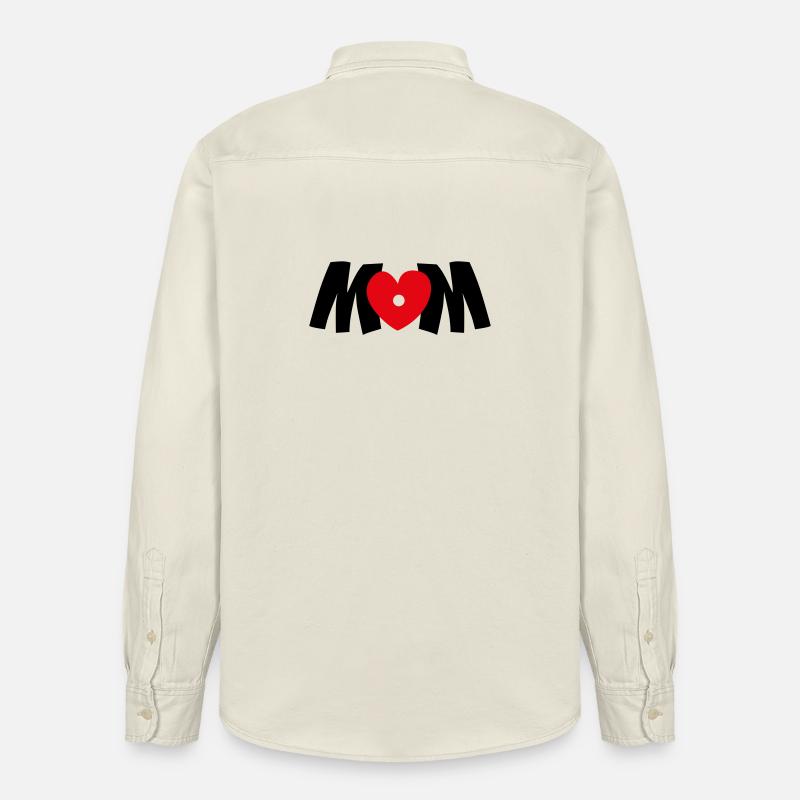 Mama Herz - Relaxed Fit Unisex Organic Hemd von Stanley/Stella - Natur