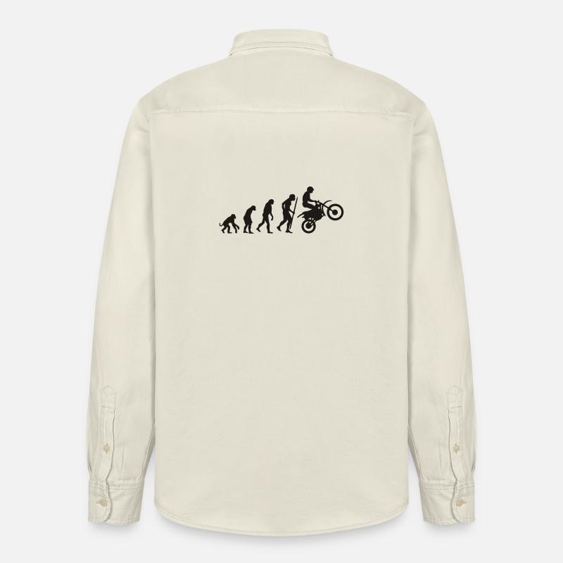Evolution motorcycling - Relaxed Fit Unisex Organic Hemd von Stanley/Stella - Natur