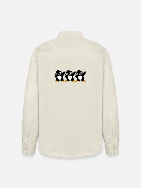 Dab Team Penguin - Relaxed Fit Unisex Organic Shirt by Stanley/Stella - soft Ecru