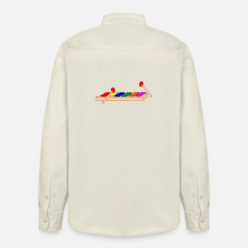 Trommeldreieck oder Tonxylophon - Relaxed Fit Unisex Organic Hemd von Stanley/Stella - Natur