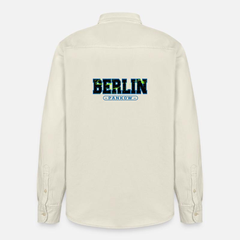 Graffiti néon de Berlin Pankow - Chemise unisexe coupe décontractée bio Stanley/Stella - écru doux