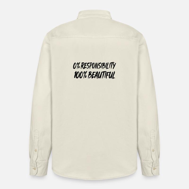 0 % de responsabilité, 100 % de beauté - Chemise unisexe coupe décontractée bio Stanley/Stella - écru doux