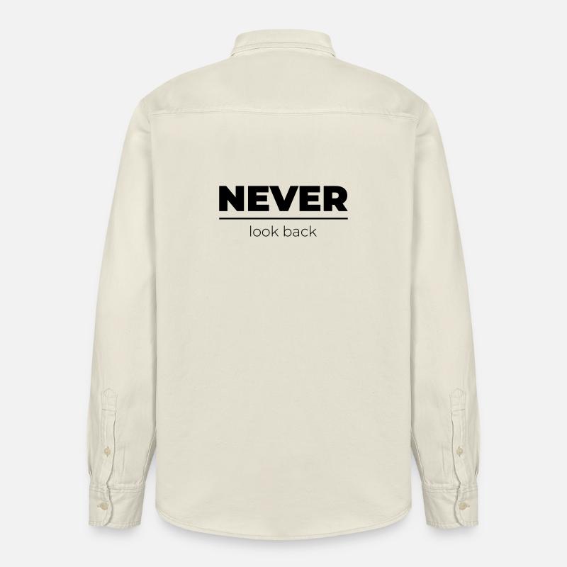 Never look back | Motivations Statement - Relaxed Fit Unisex Organic Hemd von Stanley/Stella - Natur