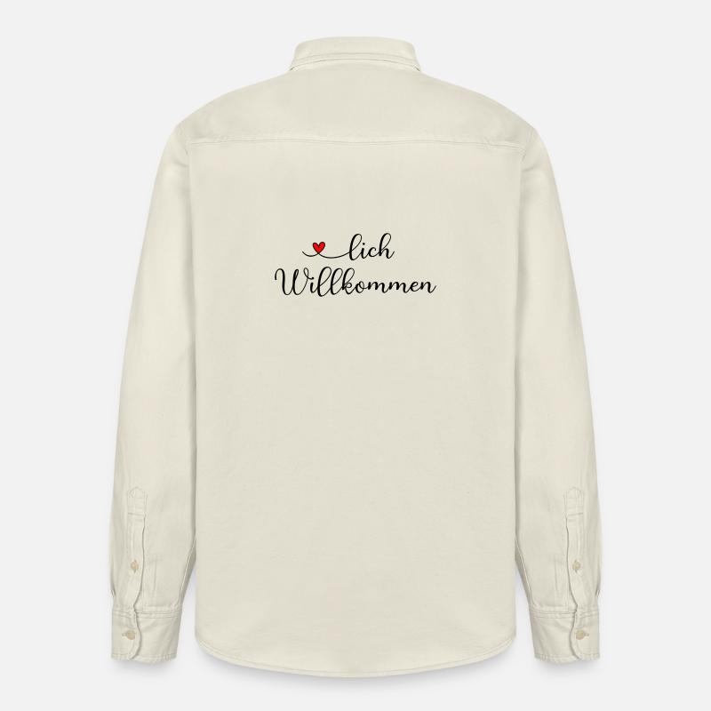 Herzlich Willkommen - Relaxed Fit Unisex Organic Hemd von Stanley/Stella - Natur