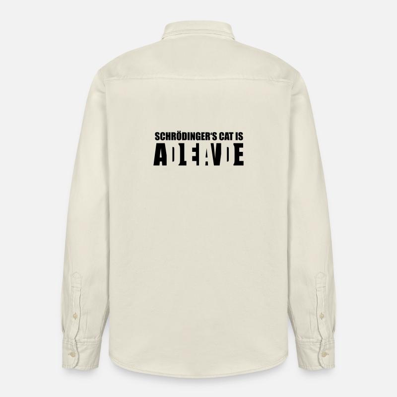 Chat de Schrödinger - Chemise unisexe coupe décontractée bio Stanley/Stella - écru doux