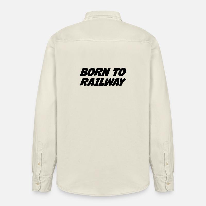 Eisenbahner / Eisenbahnen / Eisenbahn / Bahn - Relaxed Fit Unisex Organic Hemd von Stanley/Stella - Natur