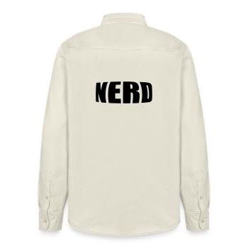 Nerd - Chemise unisexe coupe décontractée bio Stanley/Stella - écru doux - Dos - AI Model Male 178 light (178cm)