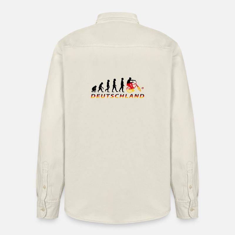 Cyclisme, Cyclball, Cyclisme en salle, Évolution - Chemise unisexe coupe décontractée bio Stanley/Stella - écru doux