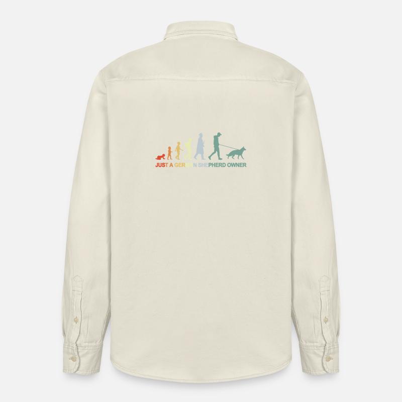 Evolution Schäferhund Besitzer - Relaxed Fit Unisex Organic Hemd von Stanley/Stella - Natur