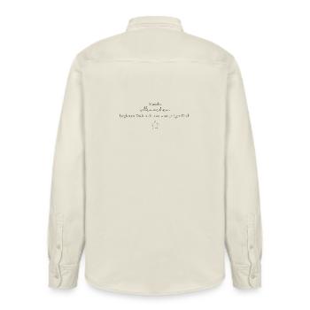 Some people shape you - Relaxed Fit Unisex Organic Shirt by Stanley/Stella - soft Ecru - Back - AI Model Male 178 light (178cm)